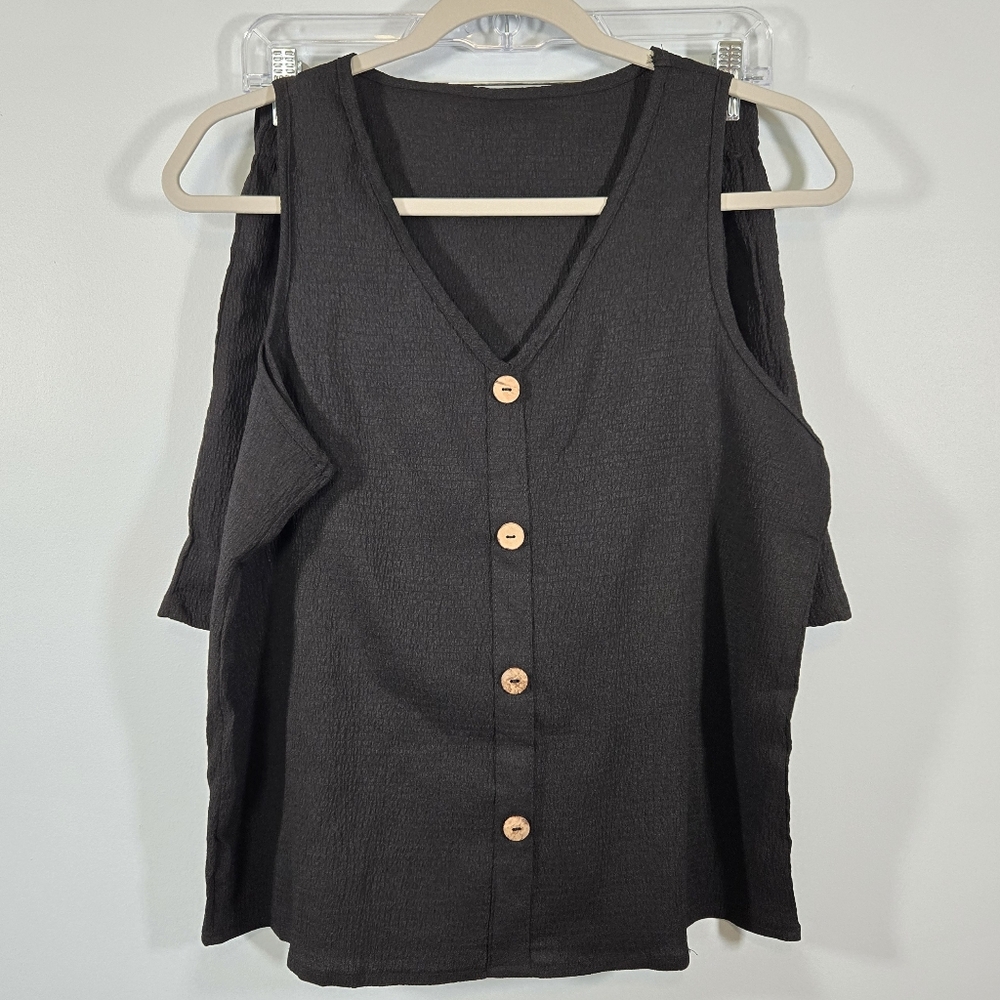 NWOT Matching Shorts and Sleeveless Top Set Black Women's Medium Matching Set